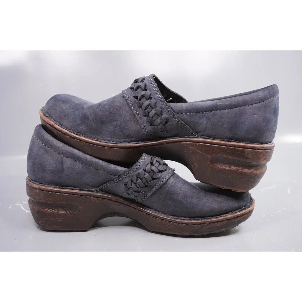 Boc Born Concept Womens Sz 8.5 Peggy Clogs Shoes Blue Slip On Low Heel Comfort